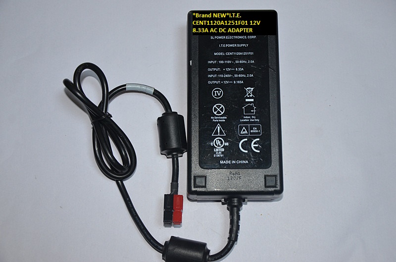 *Brand NEW*I.T.E. 12V 8.33A CENT1120A1251F01 AC DC ADAPTER POWER SUPPLY